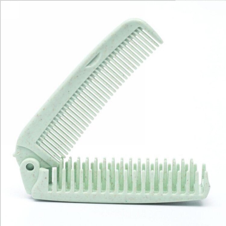 Portable Anti-Static Wheat Straw Hair Brush Comb - Travel Styling Tool