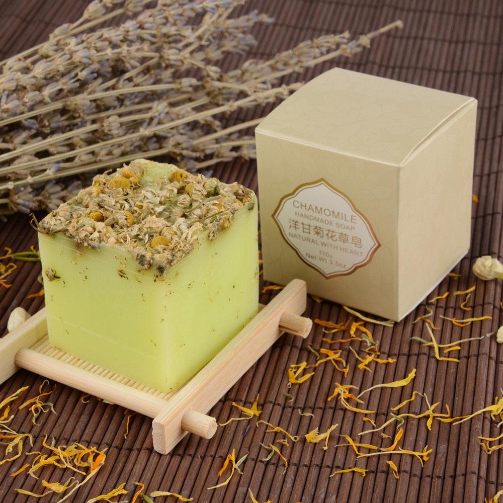 Dry Flower Essential Oil Soap - Nourishing Skin Care Cleansing for Face and Hands