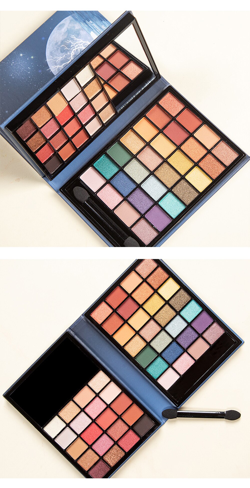 Matte Vegan Eye Eyeshadow Palette - 48 Colors Portable Small Eyeshadow Palette with Mirror