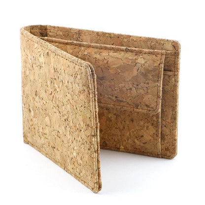 Natural Cork Coin Wallet - Men's and Women's Fashion ID Business Card Holder and Mini Money Bag