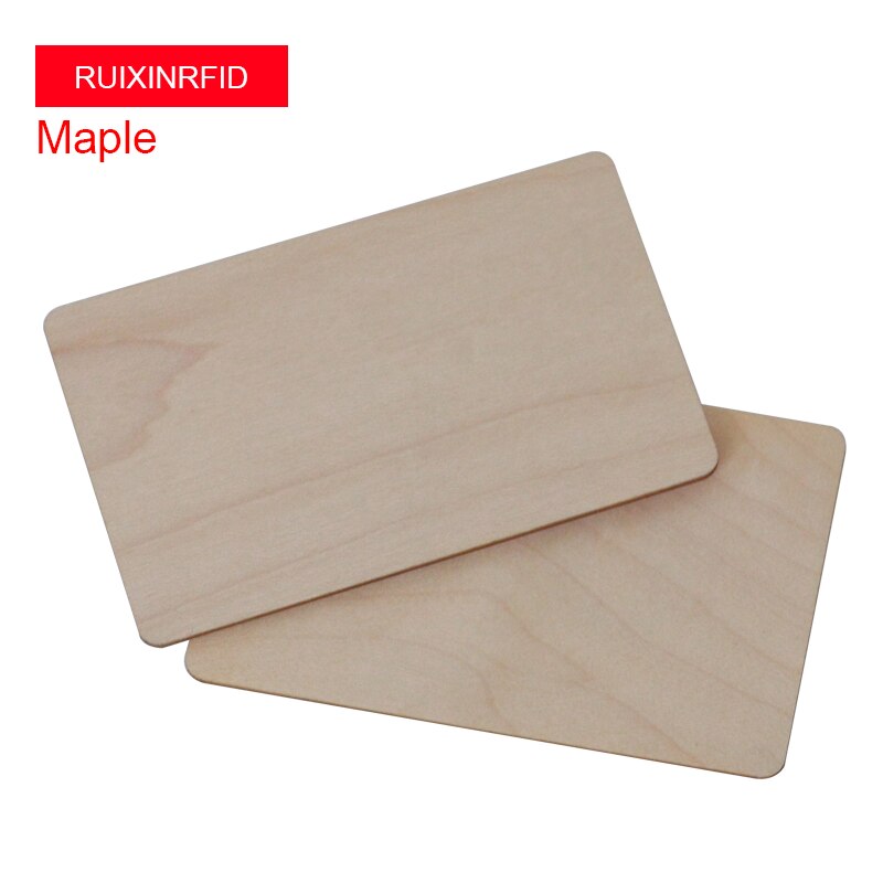 Bamboo Wooden NFC Contactless Business Cards - 5 pieces