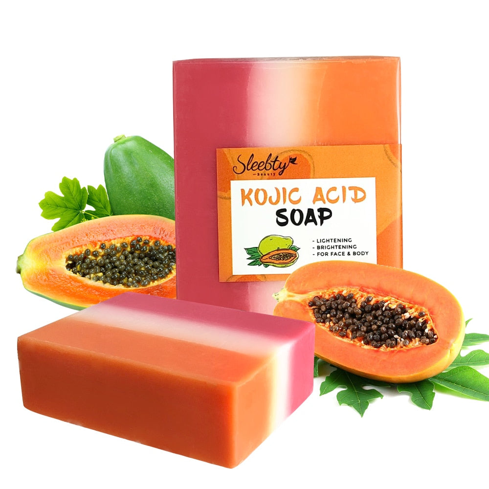 Papaya Glutathione Kojic Acid Soap for Natural Skin Lightening