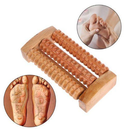 3 5 Row Wooden Foot Roller Wood Care Massage Reflexology Relax Relief Massager Spa Gift Anti Cellulite Foot Massager Care Tool - Earth Thanks - 3 5 Row Wooden Foot Roller Wood Care Massage Reflexology Relax Relief Massager Spa Gift Anti Cellulite Foot Massager Care Tool - natural, vegan, eco-friendly, organic, sustainable, biodegradable, natural, non-toxic, plastic-free, wood, wooden