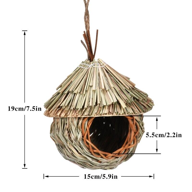 Handmade Hanging Bird House - Natural Grass Fiber Finch Nest Hut for Outdoor Use - Earth Thanks - Handmade Hanging Bird House - Natural Grass Fiber Finch Nest Hut for Outdoor Use - natural, vegan, eco-friendly, organic, sustainable, attractive, biodegradable, bird house, cage, durable, finch, garden, grass fiber, hand-made, handcrafted, handicraft, handicrafts, handmade, hanging, hideaway, hut, natural, nature, nest, non-toxic, outdoor, plant, plant-based, plastic-free, seeds, shelter, vegan