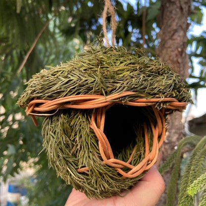 Handmade Hanging Bird House - Natural Grass Fiber Finch Nest Hut for Outdoor Use - Earth Thanks - Handmade Hanging Bird House - Natural Grass Fiber Finch Nest Hut for Outdoor Use - natural, vegan, eco-friendly, organic, sustainable, attractive, biodegradable, bird house, cage, durable, finch, garden, grass fiber, hand-made, handcrafted, handicraft, handicrafts, handmade, hanging, hideaway, hut, natural, nature, nest, non-toxic, outdoor, plant, plant-based, plastic-free, seeds, shelter, vegan