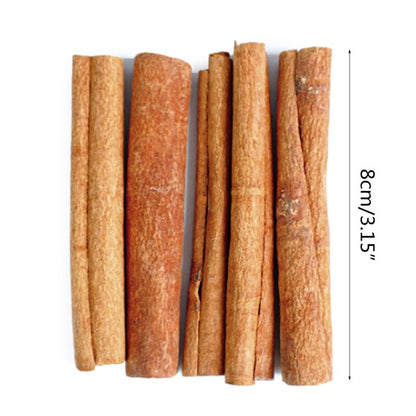 Natural Cinnamon Sticks - Decorative DIY Material for Christmas Wreath & Scented Candles - 5 Pcs