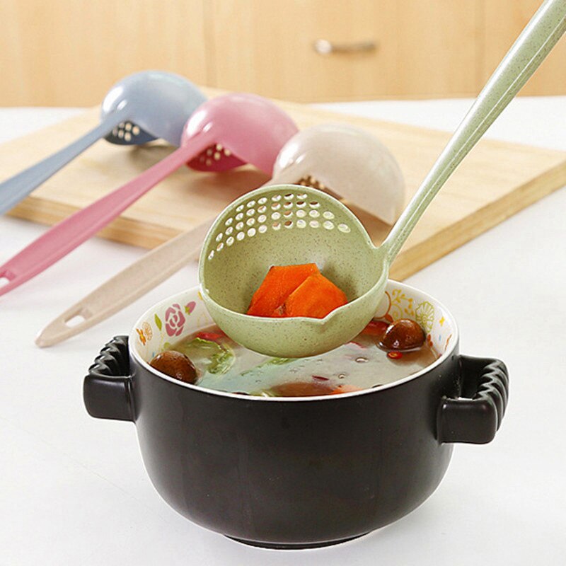 2-in-1 Wheat Straw Soup Spoon & Colander