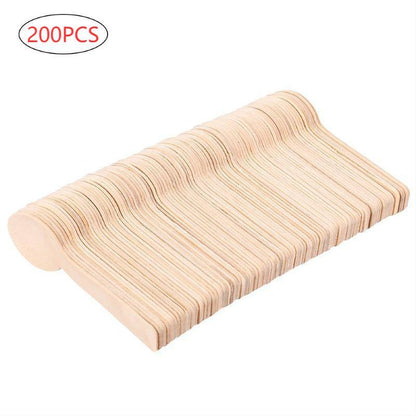 200/100 Pcs Disposable Tableware Wooden Spoon Cake Ice Cream Western Dessert Cheese Wooden Spoon Biodegradable Dinnerware Sets - Earth Thanks - 200/100 Pcs Disposable Tableware Wooden Spoon Cake Ice Cream Western Dessert Cheese Wooden Spoon Biodegradable Dinnerware Sets - natural, vegan, eco-friendly, organic, sustainable, biodegradable, natural, non-toxic, plastic-free, vegan, wood, wooden