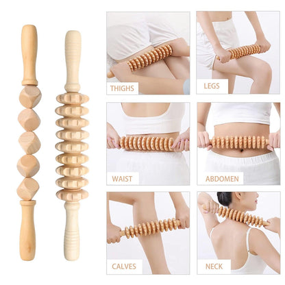 Wooden Gua Sha Massage Tool Exercise Roller Sport Injury Gym Body Leg Trigger Point Muscle Roller Sticks Massager Health Care - Earth Thanks - Wooden Gua Sha Massage Tool Exercise Roller Sport Injury Gym Body Leg Trigger Point Muscle Roller Sticks Massager Health Care - natural, vegan, eco-friendly, organic, sustainable, biodegradable, natural, non-toxic, plastic-free, wood, wooden