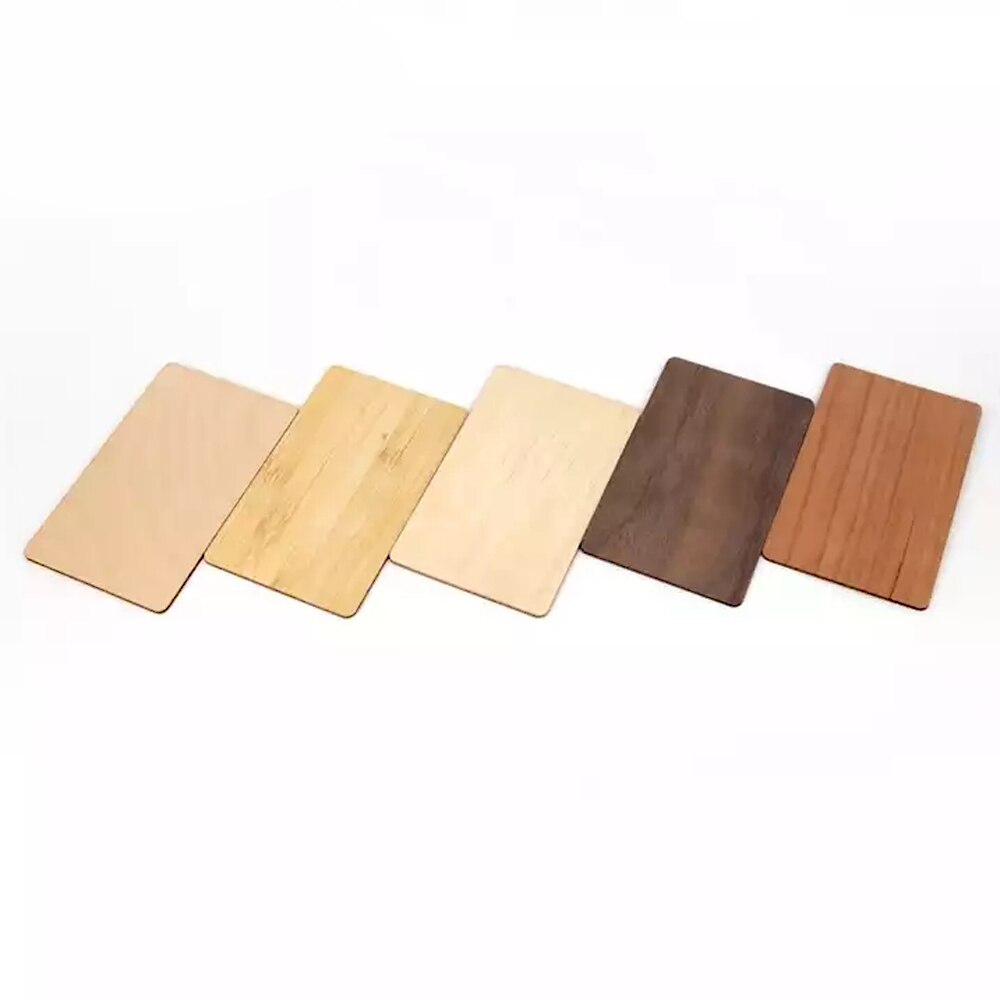 Bamboo Wooden NFC Contactless Business Cards - 5 pieces