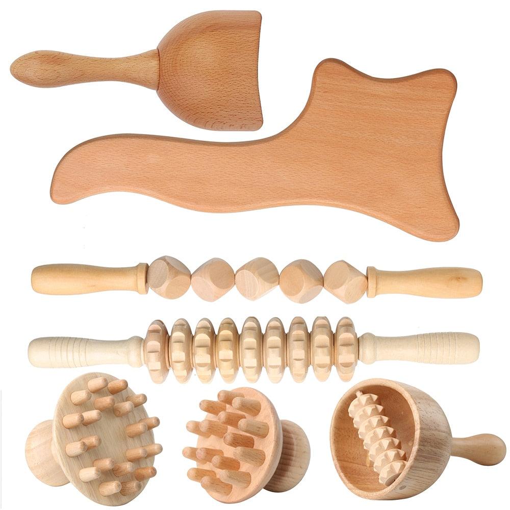 Wooden Gua Sha Massage Tool Exercise Roller Sport Injury Gym Body Leg Trigger Point Muscle Roller Sticks Massager Health Care - Earth Thanks - Wooden Gua Sha Massage Tool Exercise Roller Sport Injury Gym Body Leg Trigger Point Muscle Roller Sticks Massager Health Care - natural, vegan, eco-friendly, organic, sustainable, biodegradable, natural, non-toxic, plastic-free, wood, wooden