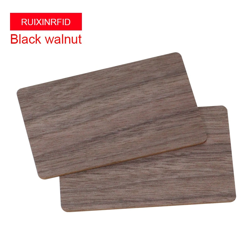 Bamboo Wooden NFC Contactless Business Cards - 5 pieces