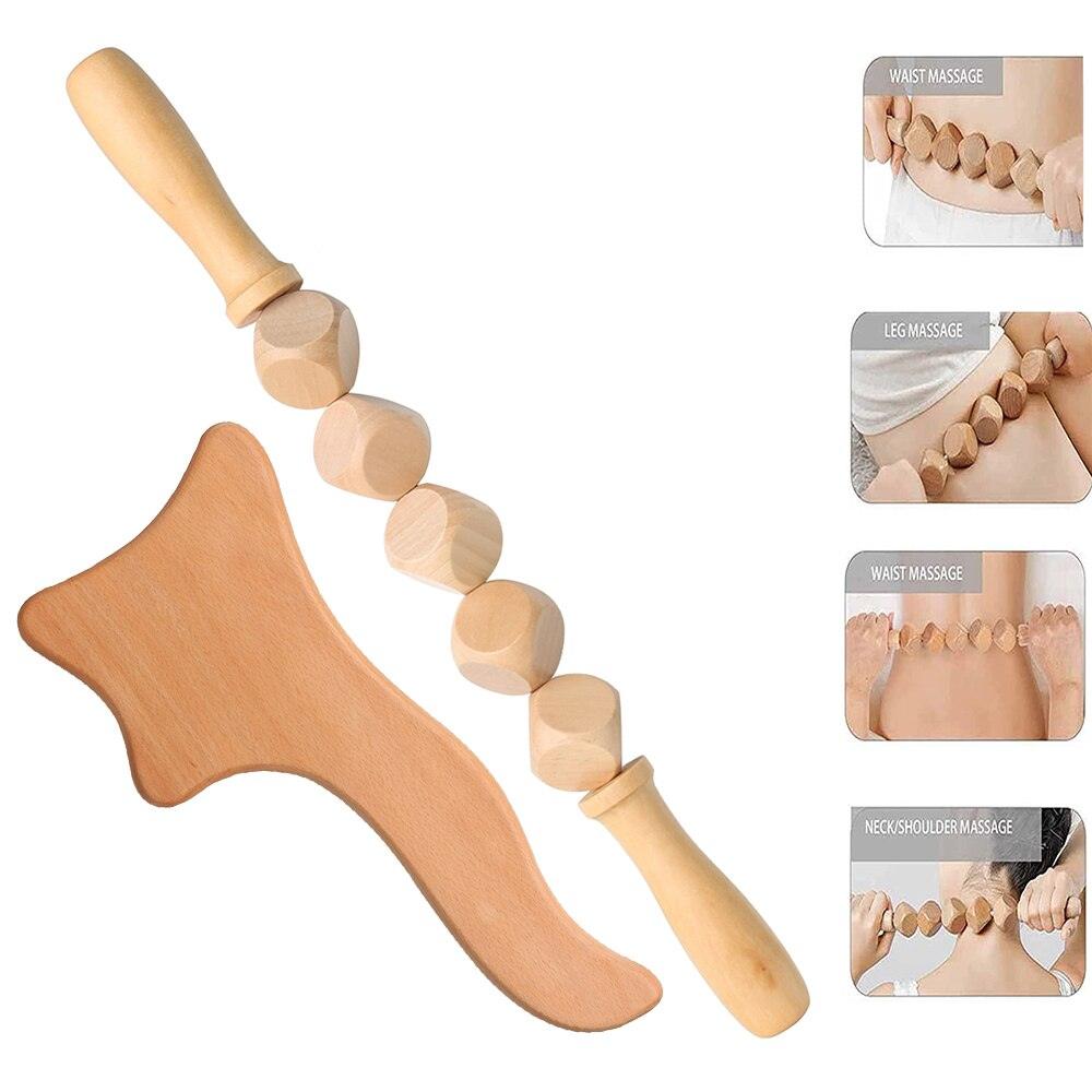 Wooden Gua Sha Massage Tool Exercise Roller Sport Injury Gym Body Leg Trigger Point Muscle Roller Sticks Massager Health Care - Earth Thanks - Wooden Gua Sha Massage Tool Exercise Roller Sport Injury Gym Body Leg Trigger Point Muscle Roller Sticks Massager Health Care - natural, vegan, eco-friendly, organic, sustainable, biodegradable, natural, non-toxic, plastic-free, wood, wooden