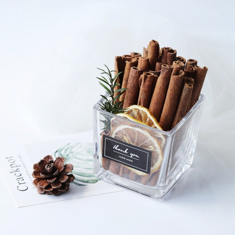 Natural Cinnamon Sticks - Decorative DIY Material for Christmas Wreath & Scented Candles - 5 Pcs