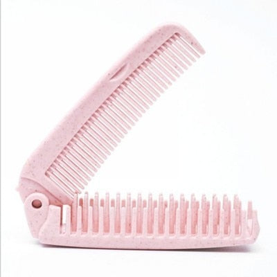 Portable Anti-Static Wheat Straw Hair Brush Comb - Travel Styling Tool