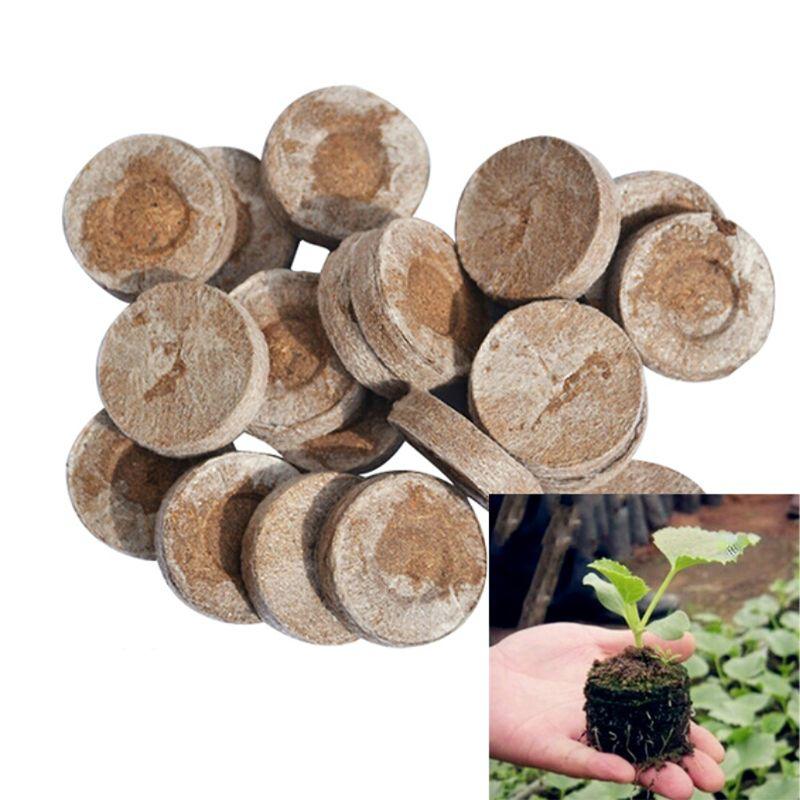 Peat Pellets Seeds Starting Peat Pellet Helps to Avoid Root Shock 100pcs 30mm - Earth Thanks - Peat Pellets Seeds Starting Peat Pellet Helps to Avoid Root Shock 100pcs 30mm - natural, vegan, eco-friendly, organic, sustainable, biodegradable, garden, natural, nature, non-toxic, outdoor, plant, plant-based, plastic free, seeds, vegan