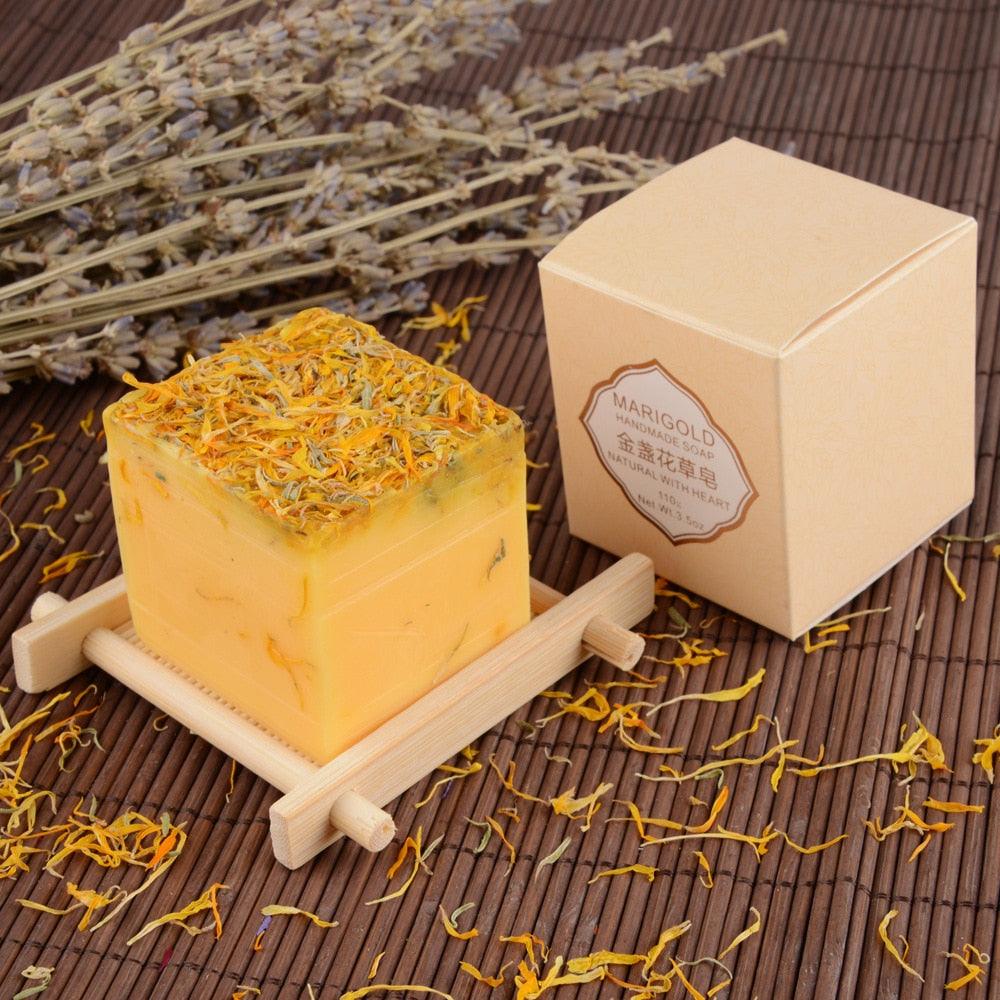 Dry Flower Essential Oil Soap - Nourishing Skin Care Cleansing for Face and Hands