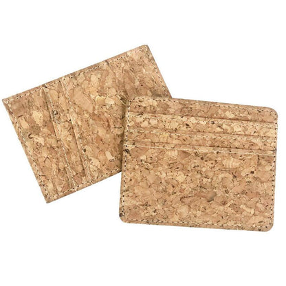 Natural Cork Wallet - Men's and Women's Fashion ID Business Card Holder and Mini Money Bag