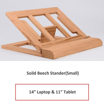 Wooden Laptop & Tablet Stander Walnut Beech stand with 4 levels adjustable height - Earth Thanks - Wooden Laptop & Tablet Stander Walnut Beech stand with 4 levels adjustable height - natural, vegan, eco-friendly, organic, sustainable, apple accessories, biodegradable, computer accessories, electronic, fashionable, laptop accessories, Mac accessories, MacBook accessories, natural, non-toxic, office, pc accessories, plastic-free, tech, technology, trendy, vegan, wood, wooden