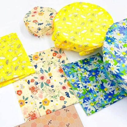 Reusable Storage Wrap 3 pcs - Sustainable, Organic Snacks, Cheese, Food Wrapping Paper - Beeswax Food Wraps - Fresh-Keeping Paper For Bread - The Ultimate Eco-Friendly Food Storage Solution