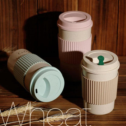 Wheat Straw Travel Coffee Mugs Cup With Lid - The Ultimate Sustainable and Durable Drinkware - Earth Thanks - Wheat Straw Travel Coffee Mugs Cup With Lid - The Ultimate Sustainable and Durable Drinkware - natural, vegan, eco-friendly, organic, sustainable, coffee, cup, durable, environmentally-friendly, guilt-free, high temperatures, leak-proof, lid, mugs, organic, strong, stylish, sustainable, sustainably-grown, travel, wheat straw