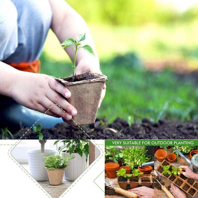 Biodegradable Compostable Planting Pots With 10 Plant Labels - Earth Thanks - Biodegradable Compostable Planting Pots With 10 Plant Labels - natural, vegan, eco-friendly, organic, sustainable, biodegradable, garden, natural, nature, non-toxic, outdoor, paper, plant, plant-based, plastic-free, seeds, vegan