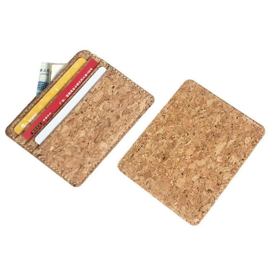 Natural Cork Wallet - Men's and Women's Fashion ID Business Card Holder and Mini Money Bag