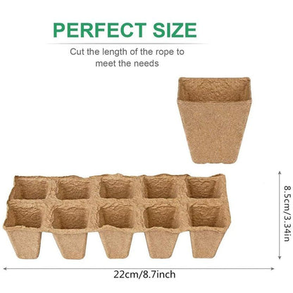 Biodegradable Compostable Planting Pots With 10 Plant Labels - Earth Thanks - Biodegradable Compostable Planting Pots With 10 Plant Labels - natural, vegan, eco-friendly, organic, sustainable, biodegradable, garden, natural, nature, non-toxic, outdoor, paper, plant, plant-based, plastic-free, seeds, vegan