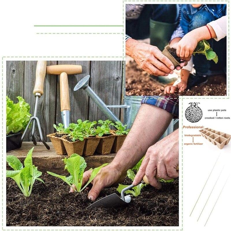 Biodegradable Compostable Planting Pots With 10 Plant Labels - Earth Thanks - Biodegradable Compostable Planting Pots With 10 Plant Labels - natural, vegan, eco-friendly, organic, sustainable, biodegradable, garden, natural, nature, non-toxic, outdoor, paper, plant, plant-based, plastic-free, seeds, vegan