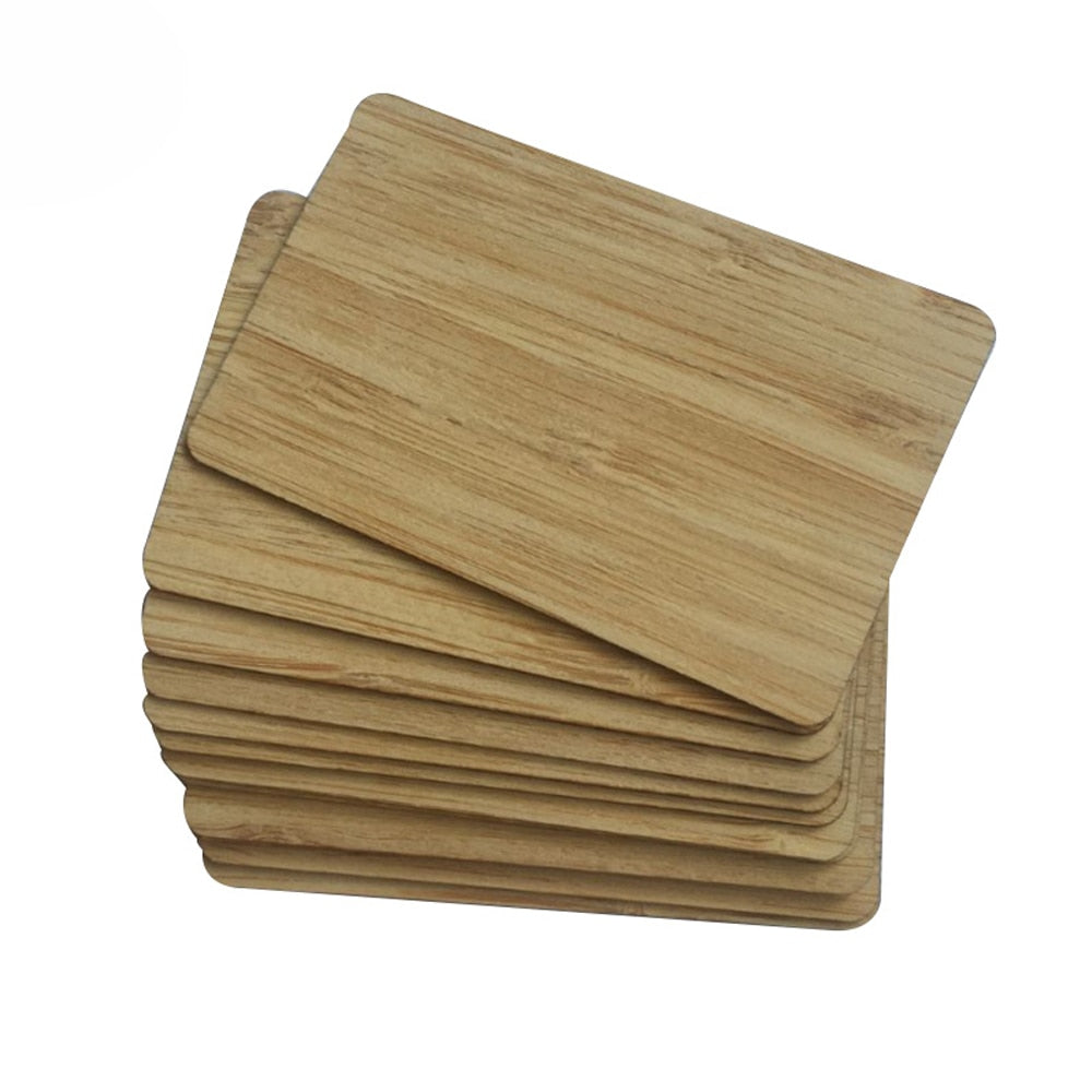 Bamboo Wooden NFC Contactless Business Cards - 5 pieces