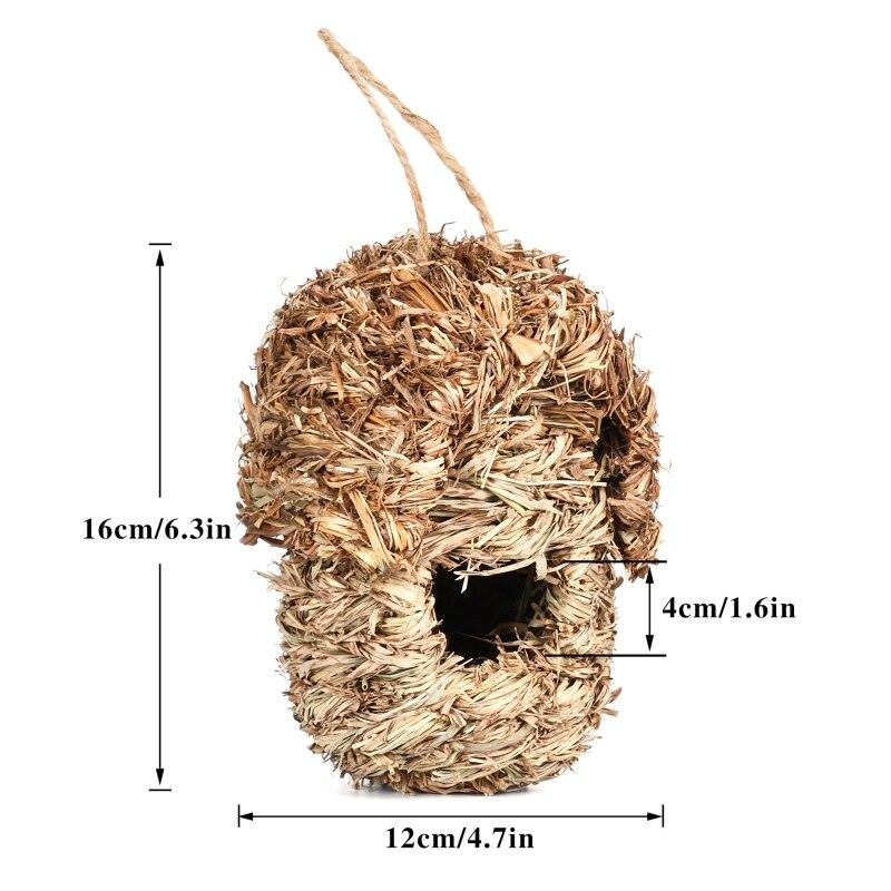 Handmade Hanging Bird House - Natural Grass Fiber Finch Nest Hut for Outdoor Use - Earth Thanks - Handmade Hanging Bird House - Natural Grass Fiber Finch Nest Hut for Outdoor Use - natural, vegan, eco-friendly, organic, sustainable, attractive, biodegradable, bird house, cage, durable, finch, garden, grass fiber, hand-made, handcrafted, handicraft, handicrafts, handmade, hanging, hideaway, hut, natural, nature, nest, non-toxic, outdoor, plant, plant-based, plastic-free, seeds, shelter, vegan