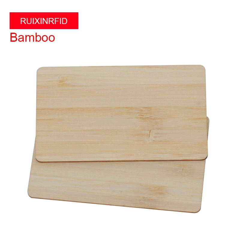 Bamboo Wooden NFC Contactless Business Cards - 5 pieces