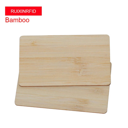 Bamboo Wooden NFC Contactless Business Cards - 5 pieces