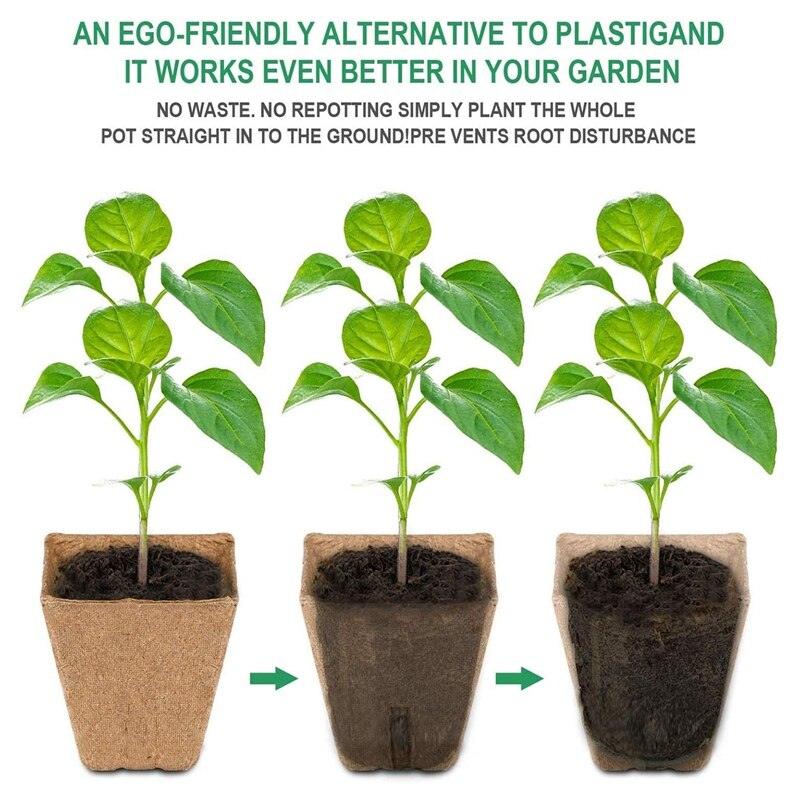 Biodegradable Compostable Planting Pots With 10 Plant Labels - Earth Thanks - Biodegradable Compostable Planting Pots With 10 Plant Labels - natural, vegan, eco-friendly, organic, sustainable, biodegradable, garden, natural, nature, non-toxic, outdoor, paper, plant, plant-based, plastic-free, seeds, vegan