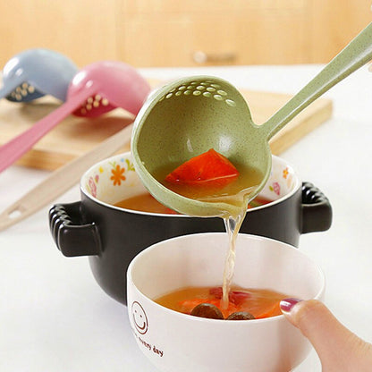 2-in-1 Wheat Straw Soup Spoon & Colander