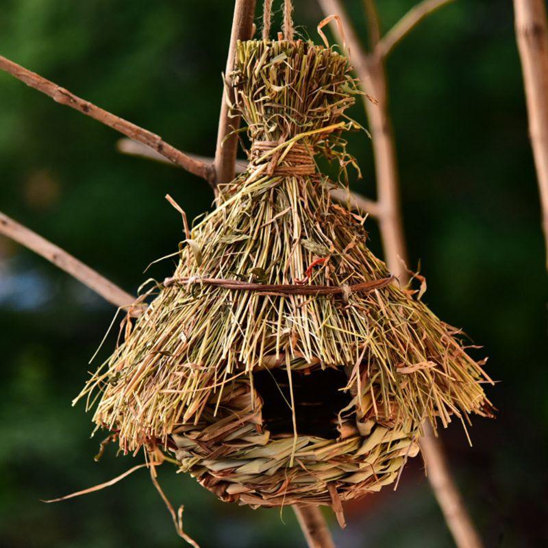 Handmade Hanging Bird House - Natural Grass Fiber Finch Nest Hut for Outdoor Use - Earth Thanks - Handmade Hanging Bird House - Natural Grass Fiber Finch Nest Hut for Outdoor Use - natural, vegan, eco-friendly, organic, sustainable, attractive, biodegradable, bird house, cage, durable, finch, garden, grass fiber, hand-made, handcrafted, handicraft, handicrafts, handmade, hanging, hideaway, hut, natural, nature, nest, non-toxic, outdoor, plant, plant-based, plastic-free, seeds, shelter, vegan