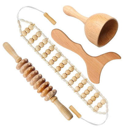 Wooden Gua Sha Massage Tool Exercise Roller Sport Injury Gym Body Leg Trigger Point Muscle Roller Sticks Massager Health Care - Earth Thanks - Wooden Gua Sha Massage Tool Exercise Roller Sport Injury Gym Body Leg Trigger Point Muscle Roller Sticks Massager Health Care - natural, vegan, eco-friendly, organic, sustainable, biodegradable, natural, non-toxic, plastic-free, wood, wooden