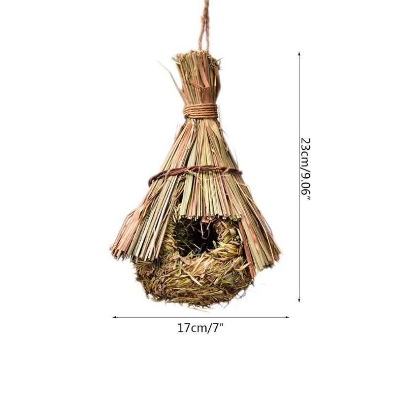 Handmade Hanging Bird House - Natural Grass Fiber Finch Nest Hut for Outdoor Use - Earth Thanks - Handmade Hanging Bird House - Natural Grass Fiber Finch Nest Hut for Outdoor Use - natural, vegan, eco-friendly, organic, sustainable, attractive, biodegradable, bird house, cage, durable, finch, garden, grass fiber, hand-made, handcrafted, handicraft, handicrafts, handmade, hanging, hideaway, hut, natural, nature, nest, non-toxic, outdoor, plant, plant-based, plastic-free, seeds, shelter, vegan