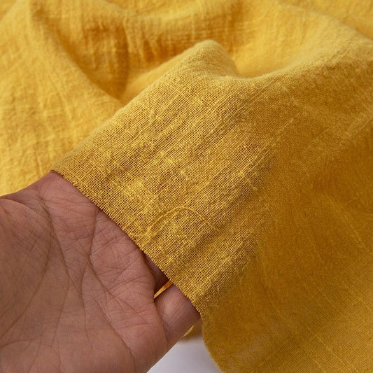 Organic Soft Linen and Cotton Fabric - Solid Color for Sewing - The Ultimate Sustainable Material