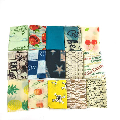 Reusable Storage Wrap 3 pcs - Sustainable, Organic Snacks, Cheese, Food Wrapping Paper - Beeswax Food Wraps - Fresh-Keeping Paper For Bread - The Ultimate Eco-Friendly Food Storage Solution