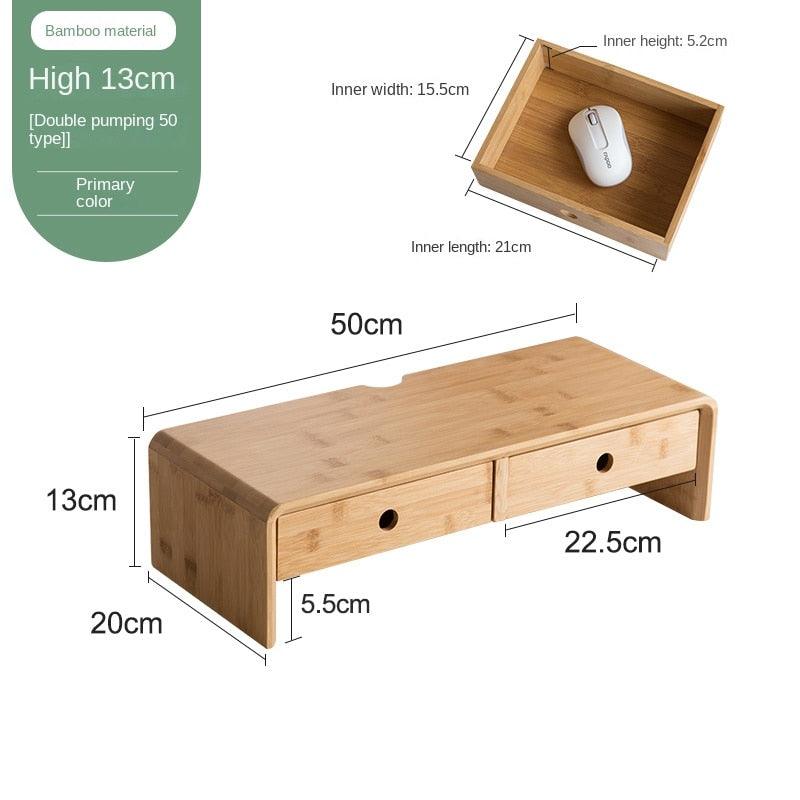 Computer Riser Display Desktop Drawer Storage Box Desk Shelf Notebook Monitor Stand - Earth Thanks - Computer Riser Display Desktop Drawer Storage Box Desk Shelf Notebook Monitor Stand - natural, vegan, eco-friendly, organic, sustainable, apple accessories, biodegradable, computer accessories, electronic, fashionable, laptop accessories, Mac accessories, MacBook accessories, natural, non-toxic, office, pc accessories, plastic-free, tech, technology, trendy, vegan