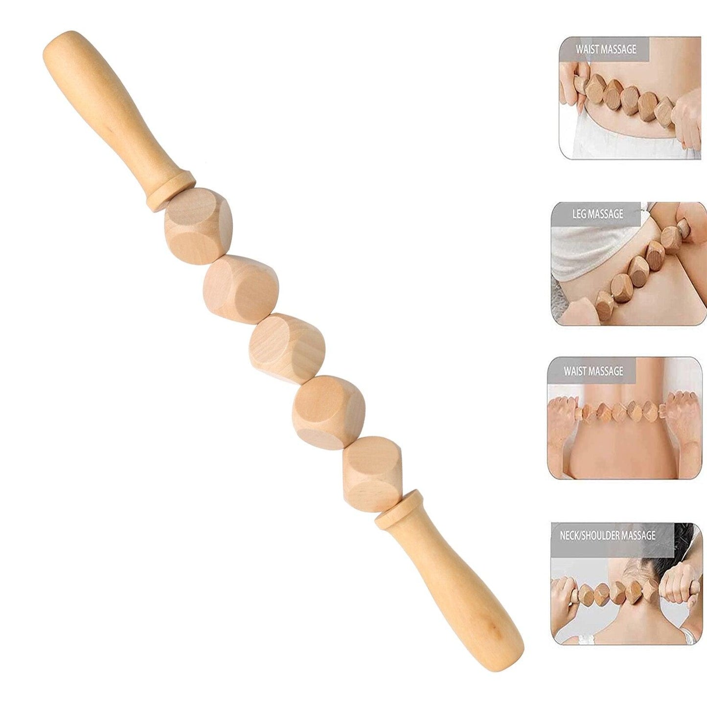 Wooden Gua Sha Massage Tool Exercise Roller Sport Injury Gym Body Leg Trigger Point Muscle Roller Sticks Massager Health Care - Earth Thanks - Wooden Gua Sha Massage Tool Exercise Roller Sport Injury Gym Body Leg Trigger Point Muscle Roller Sticks Massager Health Care - natural, vegan, eco-friendly, organic, sustainable, biodegradable, natural, non-toxic, plastic-free, wood, wooden