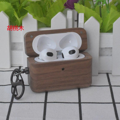 For Airpods Pro Case Wood For Airpods 3 / 2 / Pro Case Natural Bamboo Cases Apple AirPods Case Walnut Wooden Cases - Earth Thanks - For Airpods Pro Case Wood For Airpods 3 / 2 / Pro Case Natural Bamboo Cases Apple AirPods Case Walnut Wooden Cases - natural, vegan, eco-friendly, organic, sustainable, bamboo, biodegradable, natural, non-toxic, office supplies, plastic-free, vegan, wood, wooden