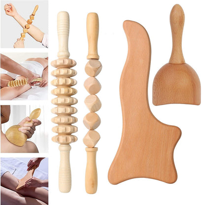 Wooden Gua Sha Massage Tool Exercise Roller Sport Injury Gym Body Leg Trigger Point Muscle Roller Sticks Massager Health Care - Earth Thanks - Wooden Gua Sha Massage Tool Exercise Roller Sport Injury Gym Body Leg Trigger Point Muscle Roller Sticks Massager Health Care - natural, vegan, eco-friendly, organic, sustainable, biodegradable, natural, non-toxic, plastic-free, wood, wooden