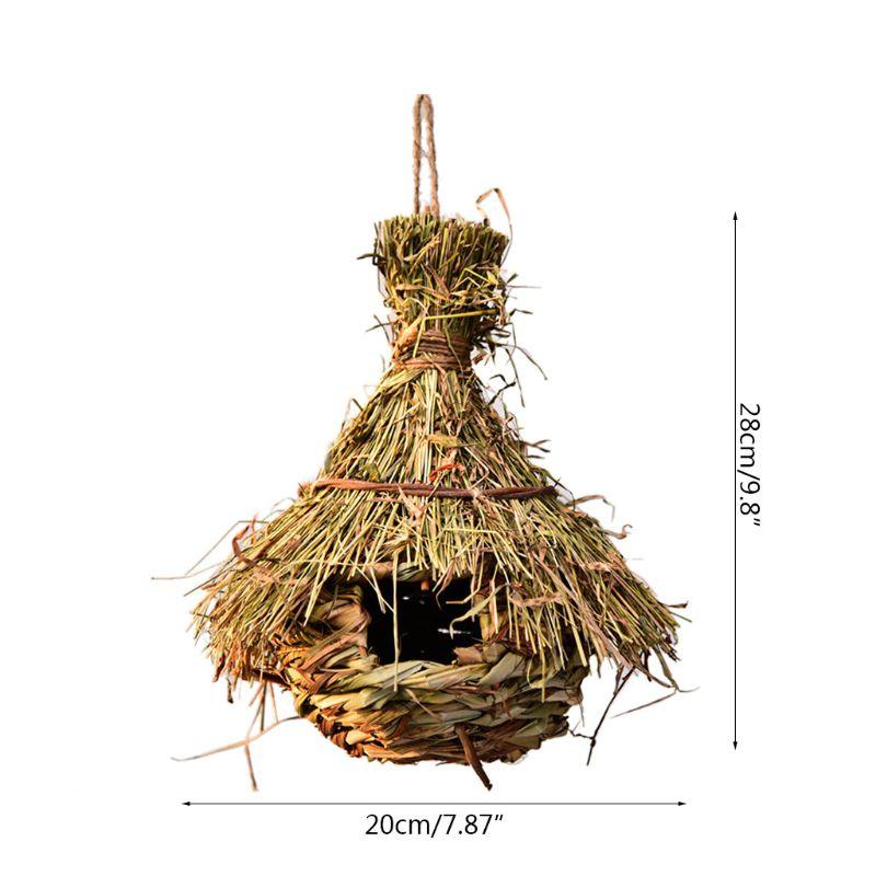 Handmade Hanging Bird House - Natural Grass Fiber Finch Nest Hut for Outdoor Use - Earth Thanks - Handmade Hanging Bird House - Natural Grass Fiber Finch Nest Hut for Outdoor Use - natural, vegan, eco-friendly, organic, sustainable, attractive, biodegradable, bird house, cage, durable, finch, garden, grass fiber, hand-made, handcrafted, handicraft, handicrafts, handmade, hanging, hideaway, hut, natural, nature, nest, non-toxic, outdoor, plant, plant-based, plastic-free, seeds, shelter, vegan