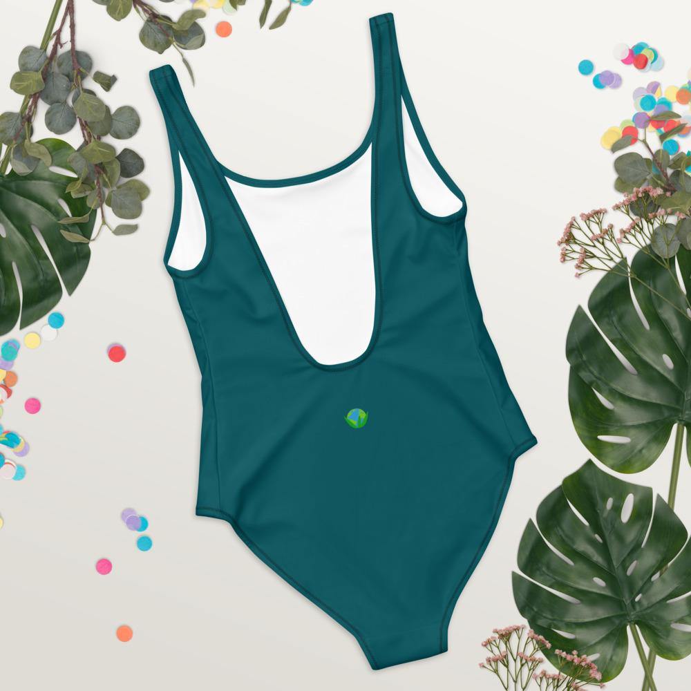 One-Piece Teal Swimsuit - Earth Thanks - One-Piece Teal Swimsuit - natural, vegan, eco-friendly, organic, sustainable, accessories, apparel, beach, beach wear, beachwear, sea, summer, swim, swimming pool, swimsuit