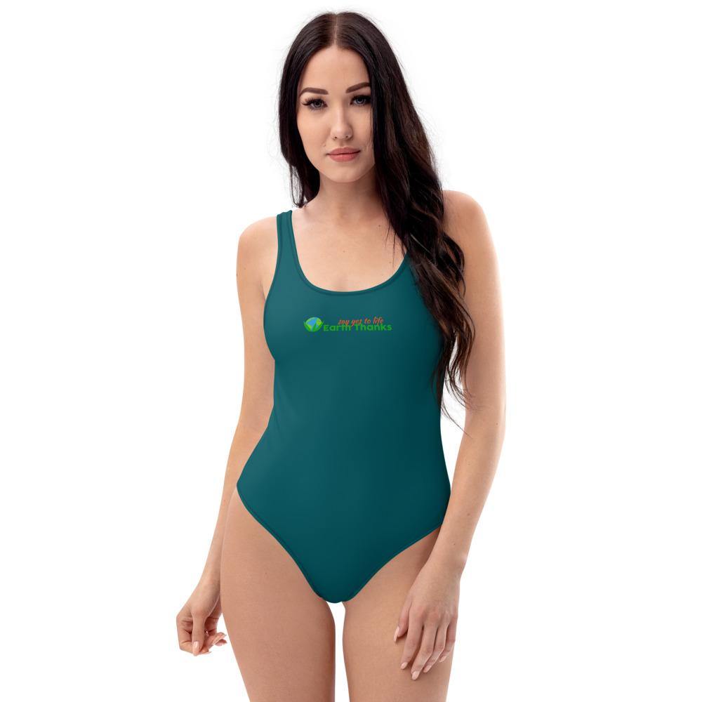 One-Piece Teal Swimsuit - Earth Thanks - One-Piece Teal Swimsuit - natural, vegan, eco-friendly, organic, sustainable, accessories, apparel, beach, beach wear, beachwear, sea, summer, swim, swimming pool, swimsuit
