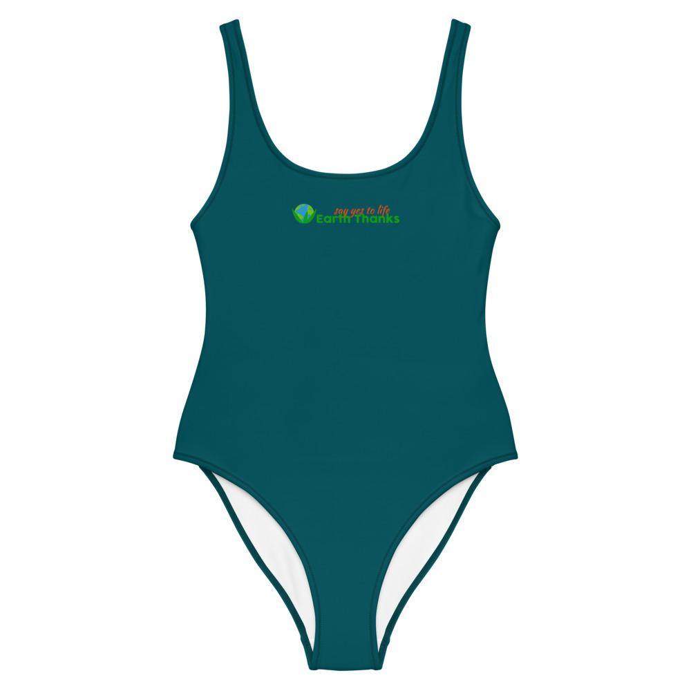One-Piece Teal Swimsuit - Earth Thanks - One-Piece Teal Swimsuit - natural, vegan, eco-friendly, organic, sustainable, accessories, apparel, beach, beach wear, beachwear, sea, summer, swim, swimming pool, swimsuit