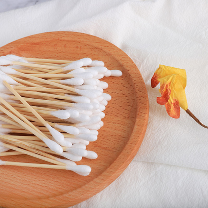 Natural Biodegradable Bamboo and Cotton Ear Swabs - Earth Thanks - Natural Biodegradable Bamboo and Cotton Ear Swabs - anti-microbial, antibacterial, antimicrobial, bamboo, bamboo fiber, bathroom, beauty, body care, buds, cleaning, compostable, cotton, ear buds, ear swabs, health, home, make-up, makeup, men, non toxic, recyclable, recycle, recycle friendly, reusable, self-care, selfcare, sterile, swabs, toilet, unisex, vegan friendly, woman, women, wood, wooden