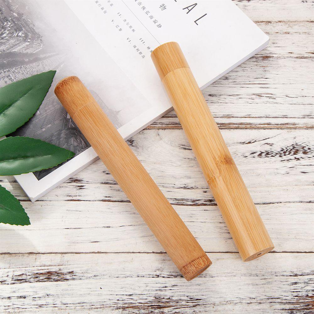 Bamboo Antibacterial Tube For Toothbrush - Earth Thanks - Bamboo Antibacterial Tube For Toothbrush - anti-microbial, antibacterial, antimicrobial, bamboo, bathroom, beauty, body care, box, camping, cleaning, compostable, container, food, handmade, health, home, house, makeup, non toxic, office, outdoor, picnic, plant trees, recyclable, recycle, recycle friendly, restroom, reusable, school, self-care, stationery, sterile, sticks, teeth, toilet, tools, toothbrush, travel, vegan friendly, wood, wooden